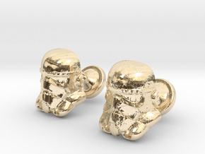 Stormtrooper Cufflinks in 14k Gold Plated Brass