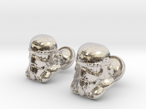 Stormtrooper Cufflinks in Rhodium Plated Brass