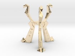 Orb of Destiny Pedestal, Metal in 14k Gold Plated Brass