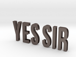 Sliding Letters - YES SIR Bundle in Polished Bronzed Silver Steel