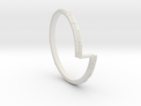 Vod Ring in White Natural Versatile Plastic
