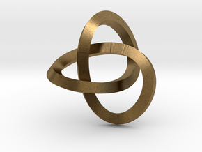 Knotted Mobius Band (small) in Natural Bronze