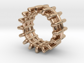 WIREFRAME in 14k Rose Gold Plated Brass: 8 / 56.75