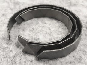 Triangle Facet Bracelet Sizes XS-XL in Polished Nickel Steel: Extra Small