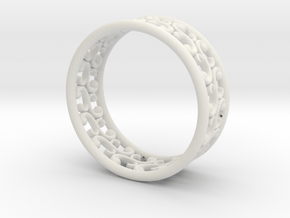 Bracelet "Rotate" in White Natural Versatile Plastic: Medium