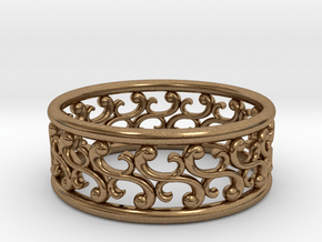 Bracelet "Rotate" in Natural Brass: Small