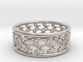 Bracelet "Rotate" in Rhodium Plated Brass: Small