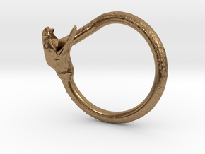 Snake Ring in Natural Brass