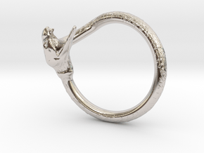 Snake Ring in Rhodium Plated Brass