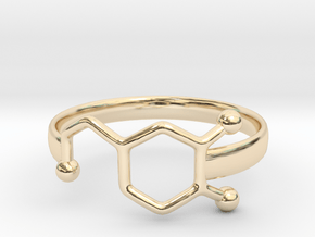 Dopamine ring:  size 7.5 in 14K Yellow Gold