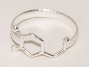 Dopamine ring:  size 7.5 in Natural Silver
