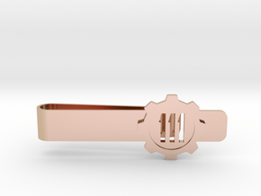 Fallout 4 Vault 111 Tie Bar in 14k Rose Gold Plated Brass