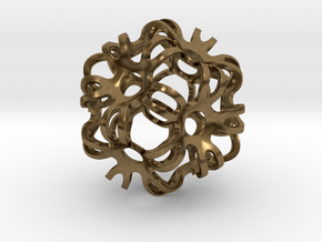 Outward Deformed Symmetrical Sphere in Natural Bronze
