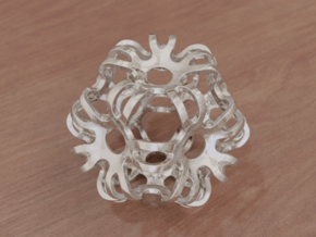 Outward Deformed Symmetrical Sphere in White Natural Versatile Plastic