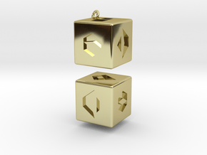 Space Smuggler's Golden Dice in 18k Gold Plated Brass