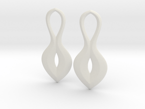 Loginv Earrings in White Natural Versatile Plastic