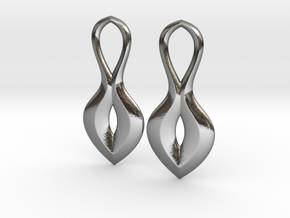 Loginv Earrings in Polished Silver