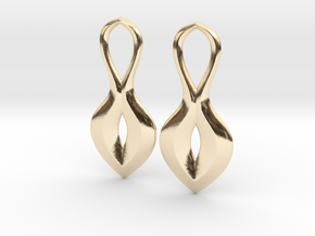 Loginv Earrings in 14k Gold Plated Brass