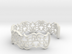 Bracelet "fluent" in White Natural Versatile Plastic: Large