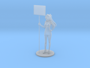1/48 Show Girl Holding Board [Cust.] in Smoothest Fine Detail Plastic