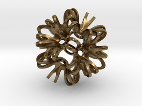 Outward Deformed Symmetrical Sphere Version 2 in Natural Bronze: Medium