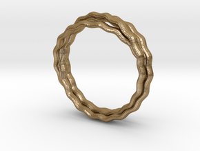 Plain Vine Ring in Polished Gold Steel