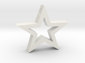 Star pendant. in White Natural Versatile Plastic