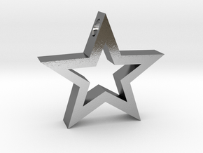 Star pendant. in Polished Silver
