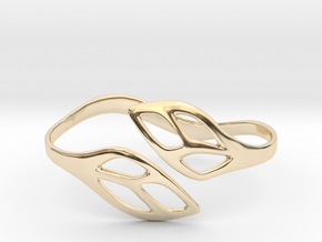 FLOS Bracelet. Smooth Elegance. in 14k Gold Plated Brass: Extra Small