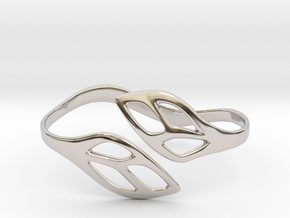 FLOS Bracelet. Smooth Elegance. in Rhodium Plated Brass: Extra Small