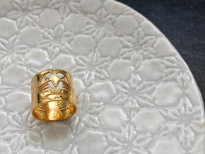 3 Fearless Warriors ring size 6 (M) in 14k Gold Plated Brass