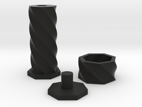 Fidget Twister in Black Natural Versatile Plastic