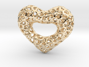 Golden Netted Heart in 14K Yellow Gold