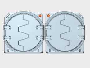 Blank : Mark-2 APC Round Doors in Gray Fine Detail Plastic
