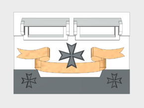 Maltese Cross : Standard APC Frontplate in Tan Fine Detail Plastic