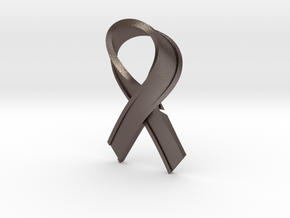 Yellow_Ribbon in Polished Bronzed Silver Steel