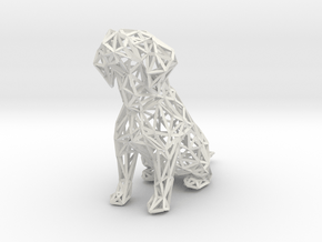 Beagle Dog Wire Frame in White Natural Versatile Plastic