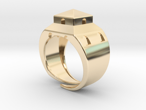 Anello LB in 14K Yellow Gold