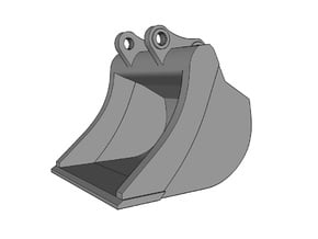 HO - Bucket for 20-25t excavators in Smooth Fine Detail Plastic