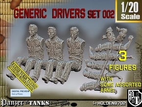 1/20 Civil Drivers Set002 in White Natural Versatile Plastic