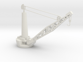 1/96 Scale Battleship Boat Crane in White Natural Versatile Plastic