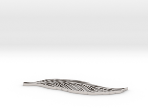 Feather_ultimate in Rhodium Plated Brass: Extra Small