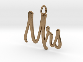 Mrs Pendant in Natural Brass