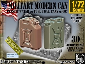 1/72 Modern Military FUEL+WATER Can Set003 in Smooth Fine Detail Plastic