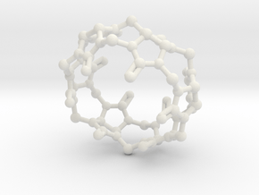 Cucurbituril CB[6] Molecule Pendant Small in White Natural Versatile Plastic