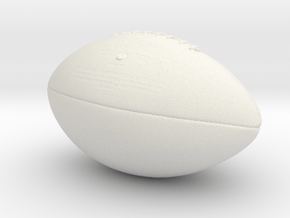 Printle Thing Rugby Ball - 1/25 in White Natural Versatile Plastic