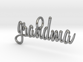 Grandma Pendant in Natural Silver
