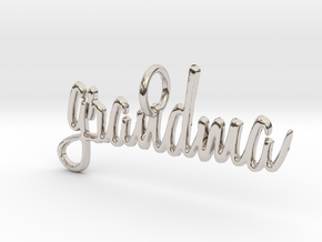 Grandma Pendant in Rhodium Plated Brass
