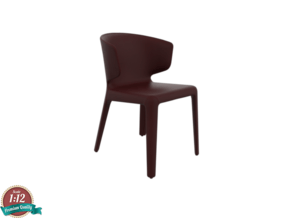 Miniature Hola Chair 367 - Cassina in White Natural Versatile Plastic: 1:24