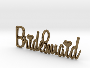Bridesmaid Heart Pendant in Natural Bronze